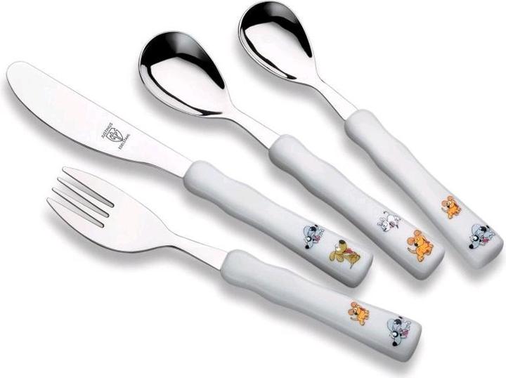 Produktbild Justinus 4tlg Kinderbesteck Happy Dog Edelstahl Rostfrei