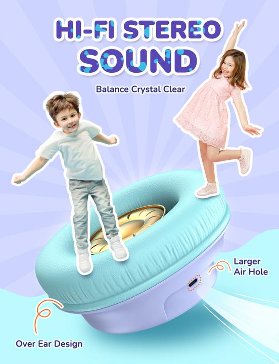 Immagine prodotto Iclever Headphone Kids BT & Cable LED