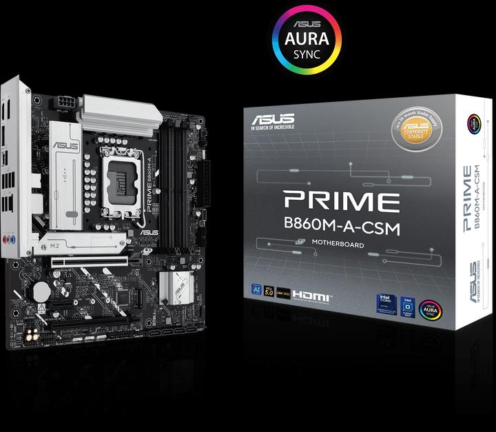 Actual product image ASUS PRIME B860M-A-CSM (LGA 1851, Intel B860, mATX)