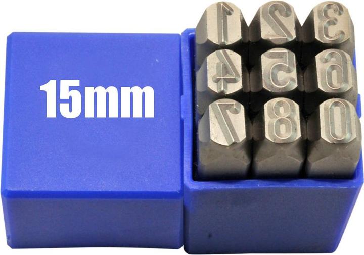 BETA GRAVUREM-S Standard Schlagzahlen, Schlagstempel, Prägestempel, Einschlagzahlen - Zahlen 0-9 / 15mm