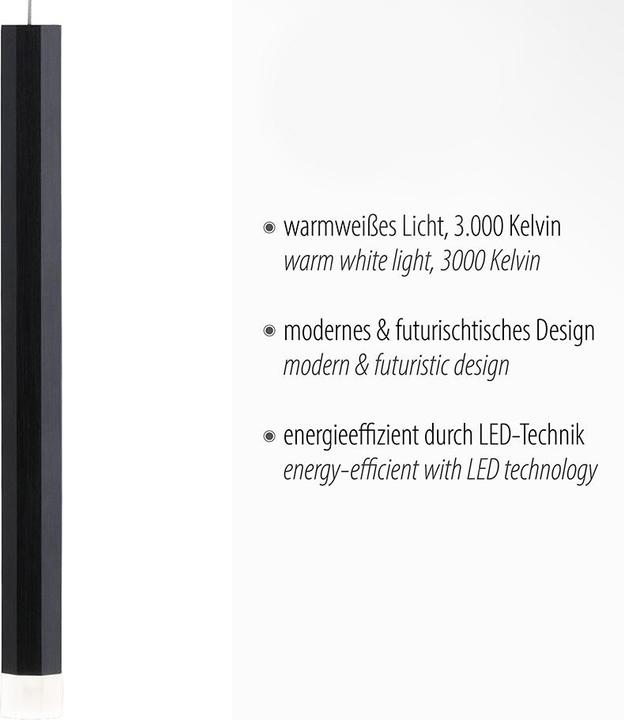 Nährwerte und Zutaten Selltec LED Pendellampe Pendel Bruno (550 lm)
