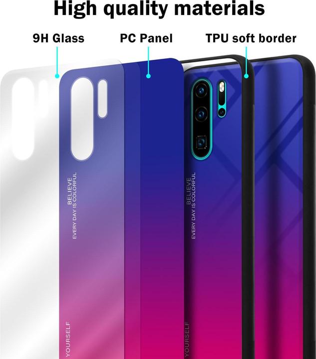 Produktbild Cadorabo TPU 2 Farben Glas Cover (Huawei P30 Pro)