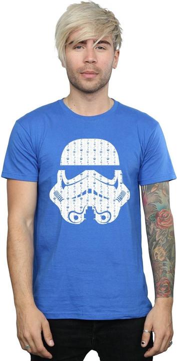 Actual product image Star Wars Mens Christmas Stormtrooper Helmet T-Shirt (M)