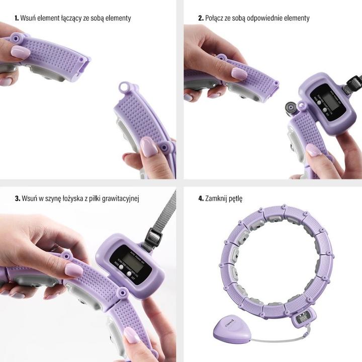 Produktbild HMS Hhm14 Hula Hoop Violett Magnetisch Mit Gewicht + Zähler