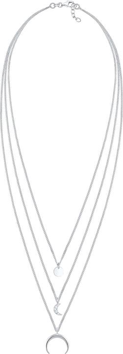 Image du produit Elli Collier Demi-Lune Layer Cristaux Argent (Argent 925 sterling plaqué or, Cristal de verre, 40 cm)