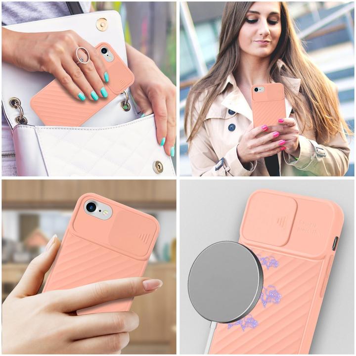 Immagine prodotto Cadorabo Cover in TPU con protezione della fotocamera (Apple iPhone 7, Apple iPhone SE (seconda generazione))