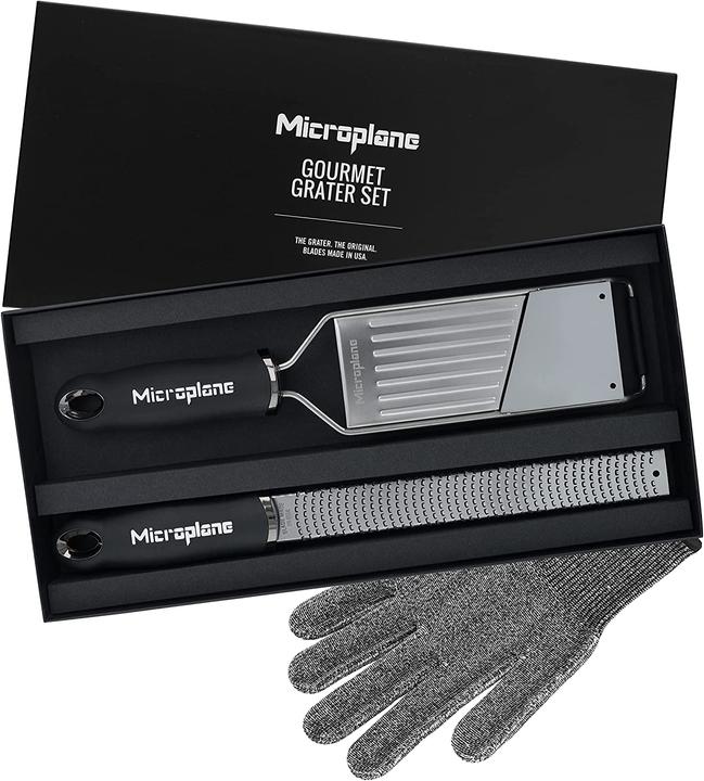 Actual product image Microplane Gourmet Rasp Set with Protective Glove