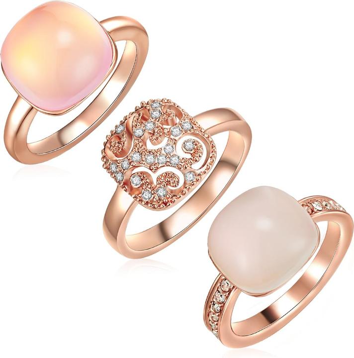 Lulu & Jane Metall-Legierung verziert mit Kristallen von Swarovski® roségold - 33448