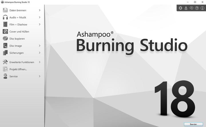Produktbild Ashampoo Burning Studio 18 (1 User, unbegrenzt)