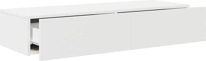 Produktbild VidaXL Wandregal mit Schubladen Weiss 100x36x19 cm Holzwerkstoff