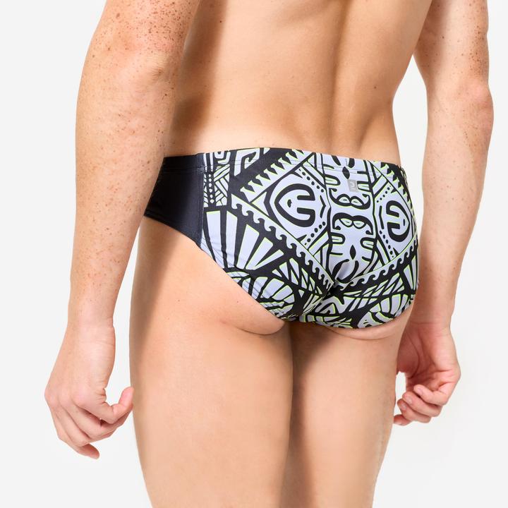 Produktbild Watko Badehose Slip Wasserball Herren - 500 Tiki grau (XL)