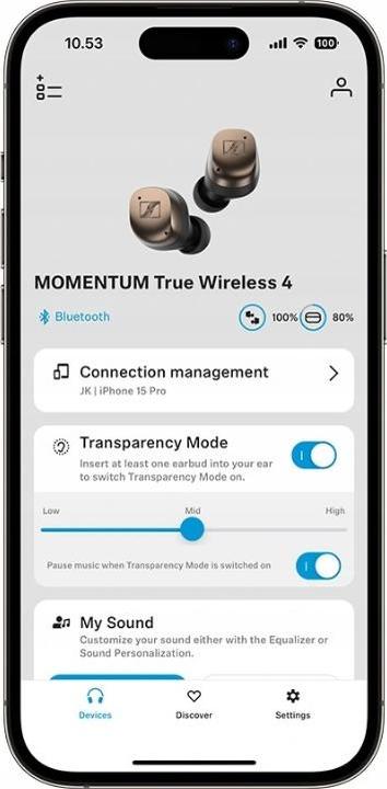 Image du produit Sennheiser Momentum True Wireless 4 (ANC, 7 h, Sans fil)