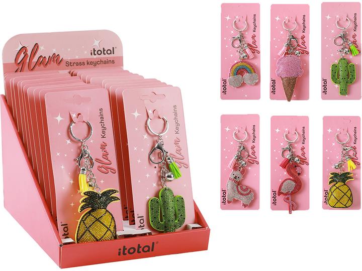 Produktbild Roost Schlüsselanhänger Strass XL1437 6 Motive (assortiert)
