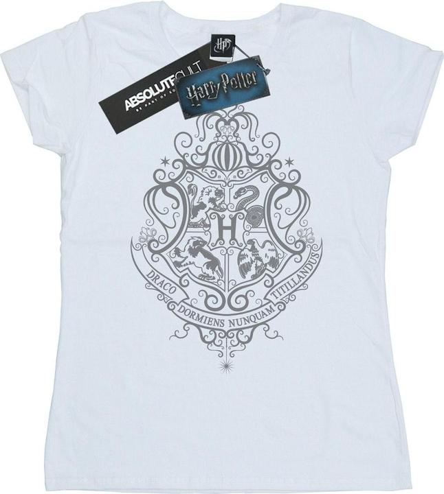Actual product image Womens/Ladies Hogwarts Draco Dormiens Crest Cotton T-Shirt (S)