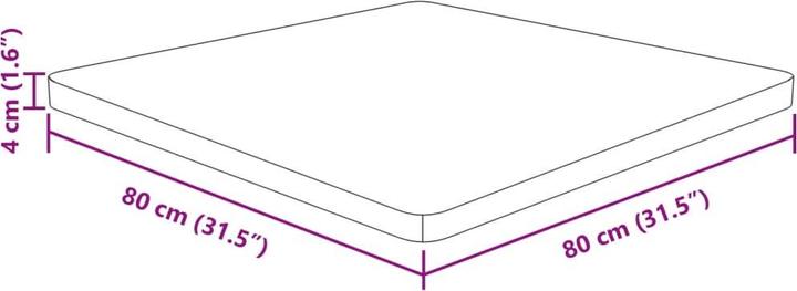 Actual product image VidaXL Richie (80 x 80 x 4 cm)