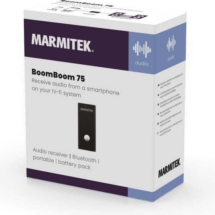 Actual product image Marmitek BoomBoom 75, Bluetooth music receiver with rechargeable battery (Receiver)