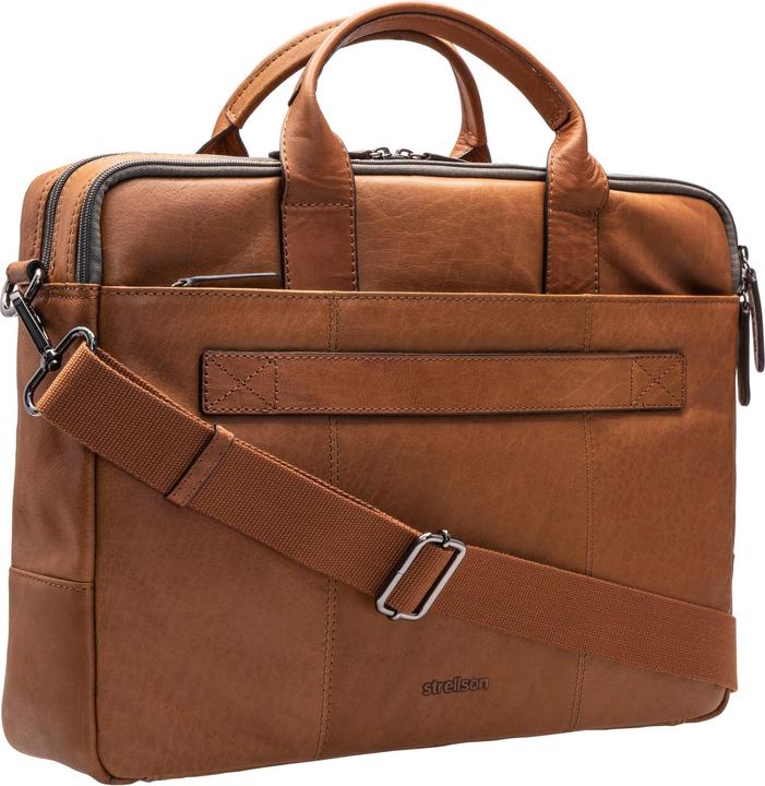 Actual product image Strellson Hyde Park briefcase leather 39 cm laptop compartment
