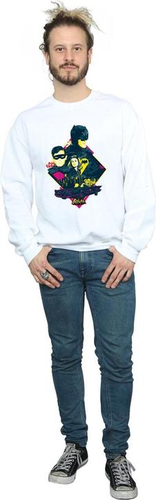 Actual product image Mens Batman TV Series Character Pop Art Cotton Sweatshirt (S)