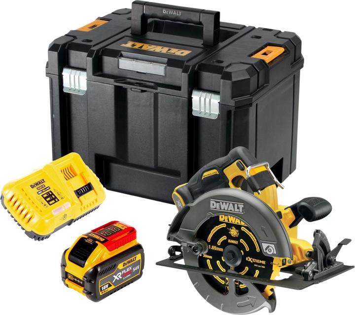 Produktbild DeWalt DCS 578 X1T Akku Kreissäge 54V XR FlexVolt 190 mm Brushless + 1x Akku 9,0 Ah + Ladegerät +