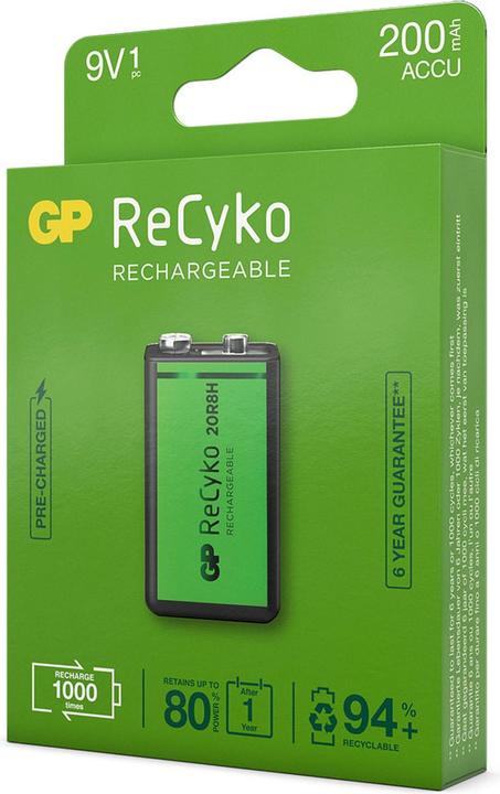 Immagine prodotto GP Batteries ReCyko (1 pz., 9V Block, 200 mAh)