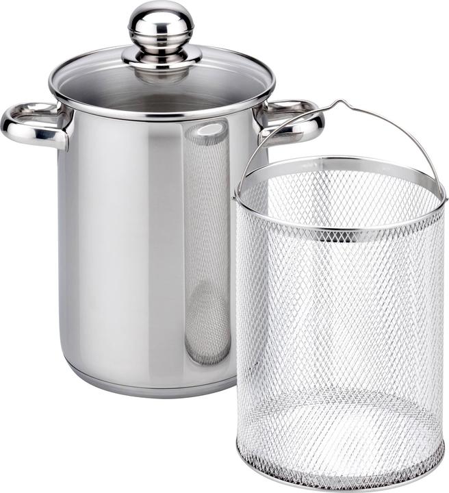 Actual product image GSW Asparagus Cooking Pot Stainless Steel 188 Ø 16 cm (16 cm, Stainless steel)