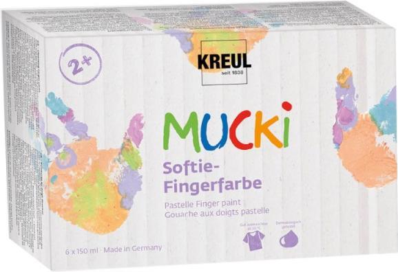 Kreul Mucki 6er-set (Gelb, Orange, Rosa, Lila, Grün, Türkis, 900 ml)