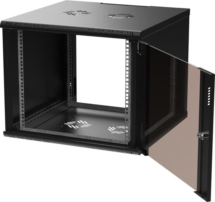 Produktbild Extralink PREMIUM 9U 600X600 WALL-MOUNTED RACKMOUNT CABINET BLACK (9 HE, 19 Zoll Rack)