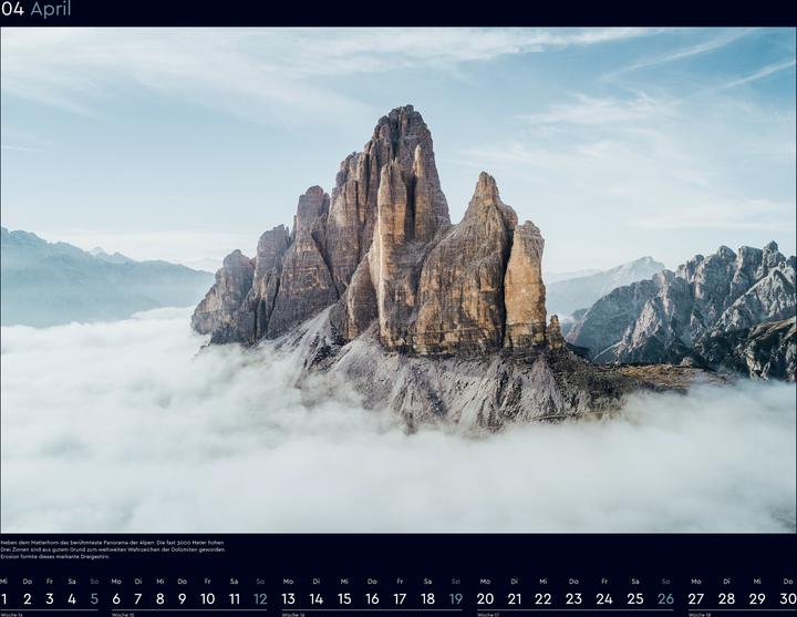 Immagine prodotto Faszinierende Alpen - Wandkalender 2026 (60 x 45 cm, Copertina rigida, Tedesco)