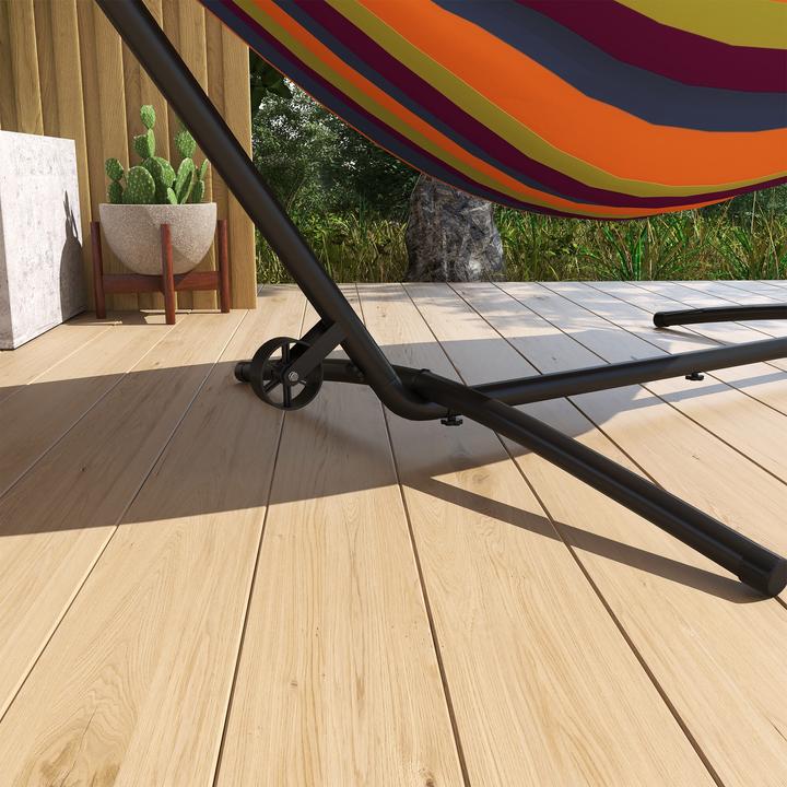 Actual product image Outsunny Hammock frame with one castor and adjustable height (220 kg)