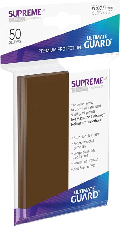 Produktbild Ultimate Guard UGD010807 - Supreme UX 50 Kartenhüllen Standardgrösse, braun