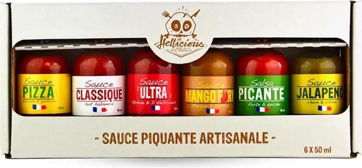 Actual product image Hellicious 6er Geschenkset (6 x 50 ml) - Scharfe Sauce (700 g)