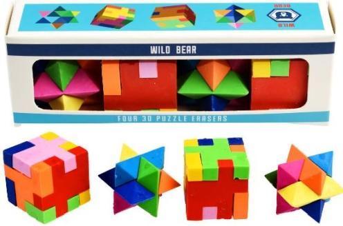 Actual product image Rex London 3D Puzzle Erasers Set of 4 wild bear