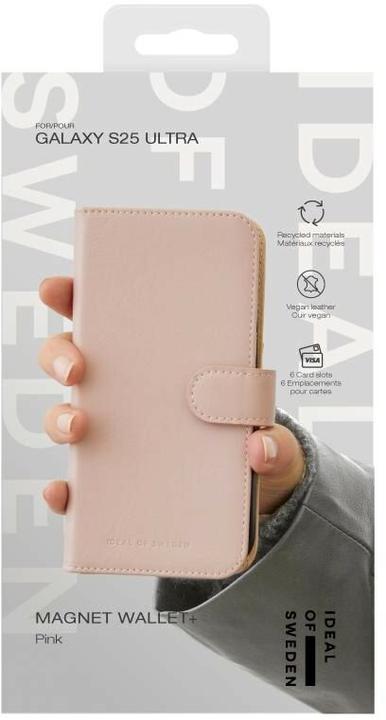 Actual product image iDeal Of Sweden Galaxy S25 Magnet Wallet+ Cover - Pink (Samsung Galaxy S25)