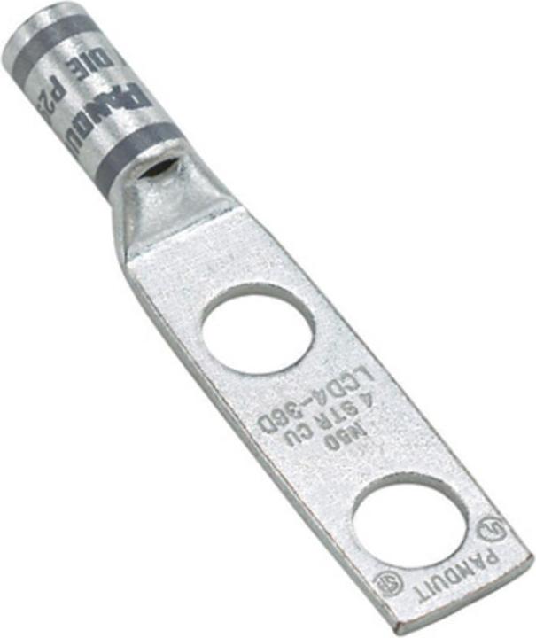 Immagine prodotto Panduit Capocorda tubolare a doppio foro, non isolato, diritto, foro # 10, 6 AWG