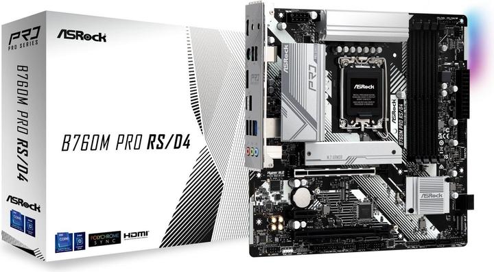 AsRock B760M PRO RS/D4 (LGA 1700, Intel B760, mATX)