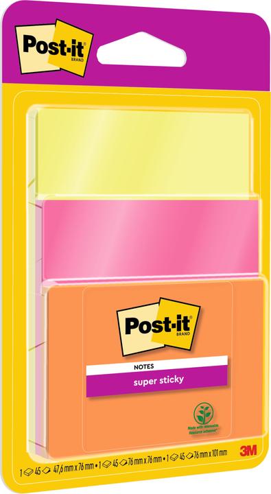 Actual product image Post-it SUPER-STICKY - tailles assorties
