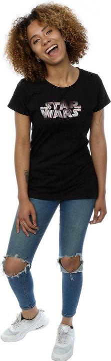Actual product image Star Wars Womens/Ladies The Last Jedi Spray Logo Cotton T-Shirt (M)