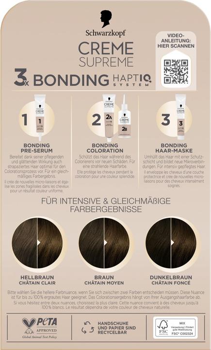 Image du produit Schwarzkopf Creme Supreme Creme Supreme Coloration 5-0 Natürliches Braun (5-0 Marron naturel)