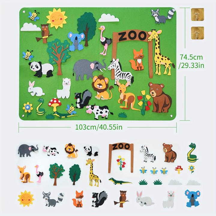 Produktbild Activity Board Ocean Wonders Felt Story Board Set - 74.93x101.6cm Marine Life Telling Game, wiederverwendbares, an