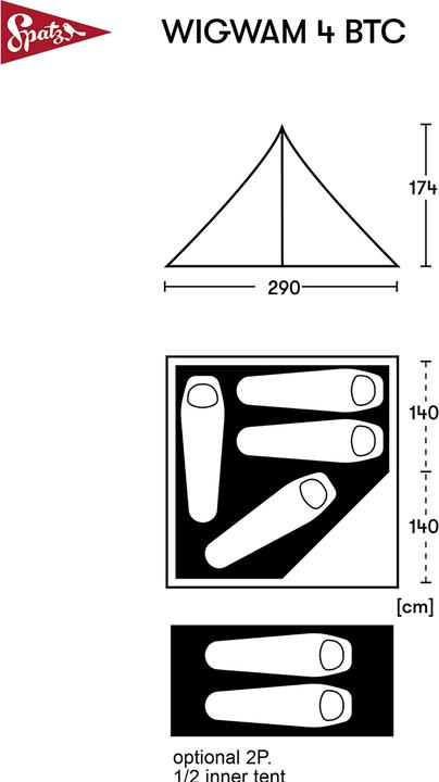 Actual product image Spatz Wigwam 4 BTC (7.20 kg, 4 persons)