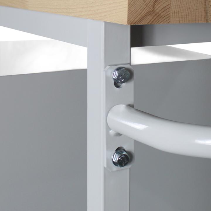 Produktbild ADB Tischwagen Werkbank mit Lochwand 130cm (60 cm, 130 cm)