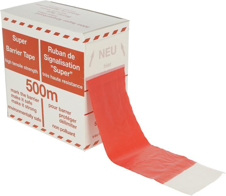 Image du produit Kerbl Folien-Absperrband 100m x 80mm - geblockt Abrollbox