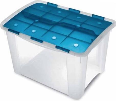 Immagine prodotto Terry Home Box 60 Armadietto portaoggetti Blu, Trasparente Rettangolare (60 l)