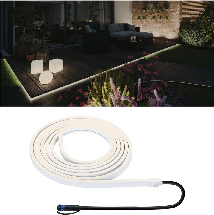 Actual product image Paulmann Outdoor Plug & Shine Stripe Smooth (Warm white, 500 cm, Outdoor)