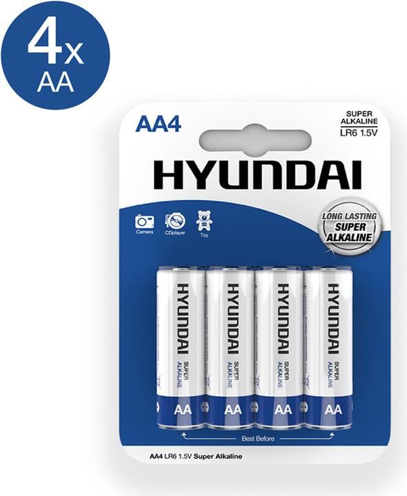 Actual product image Hyundai Super Alkaline AA batteries (4 pcs., AA)