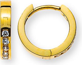 Immagine prodotto Natsumi Schmuck Creoli in oro giallo 9K/375 con 16 zirconi (Oro giallo 375/9 K Oro giallo)