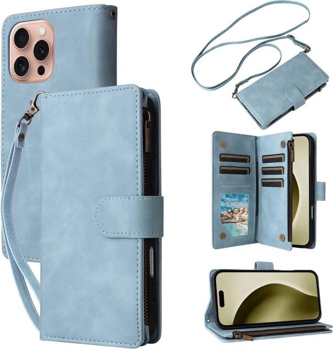 Image du produit Cover-Discount iPhone 16 Pro - Étui portefeuille avec bandoulière (Apple iPhone 16 Pro)