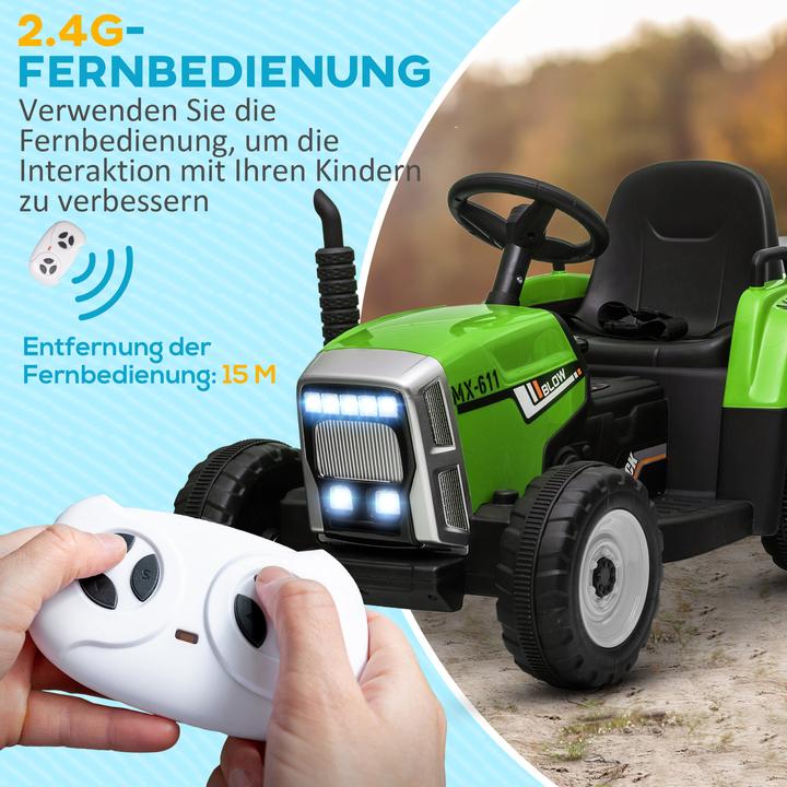 Produktbild Swisshandel24 Elektrischer Traktor, Anhänger, Fernbedienung, Aufsitztraktor, MP3 Funktion