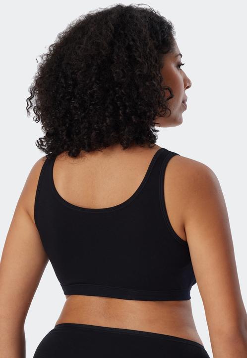 Produktbild Schiesser Damen Bustier ohne Cup Bra BH 95/5 Organic Cotton nachhaltig | 2 Stück (46, 2er Pack)