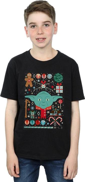 Immagine prodotto Star Wars Yoda Christmas Maglietta Ragazzi (152, 158)